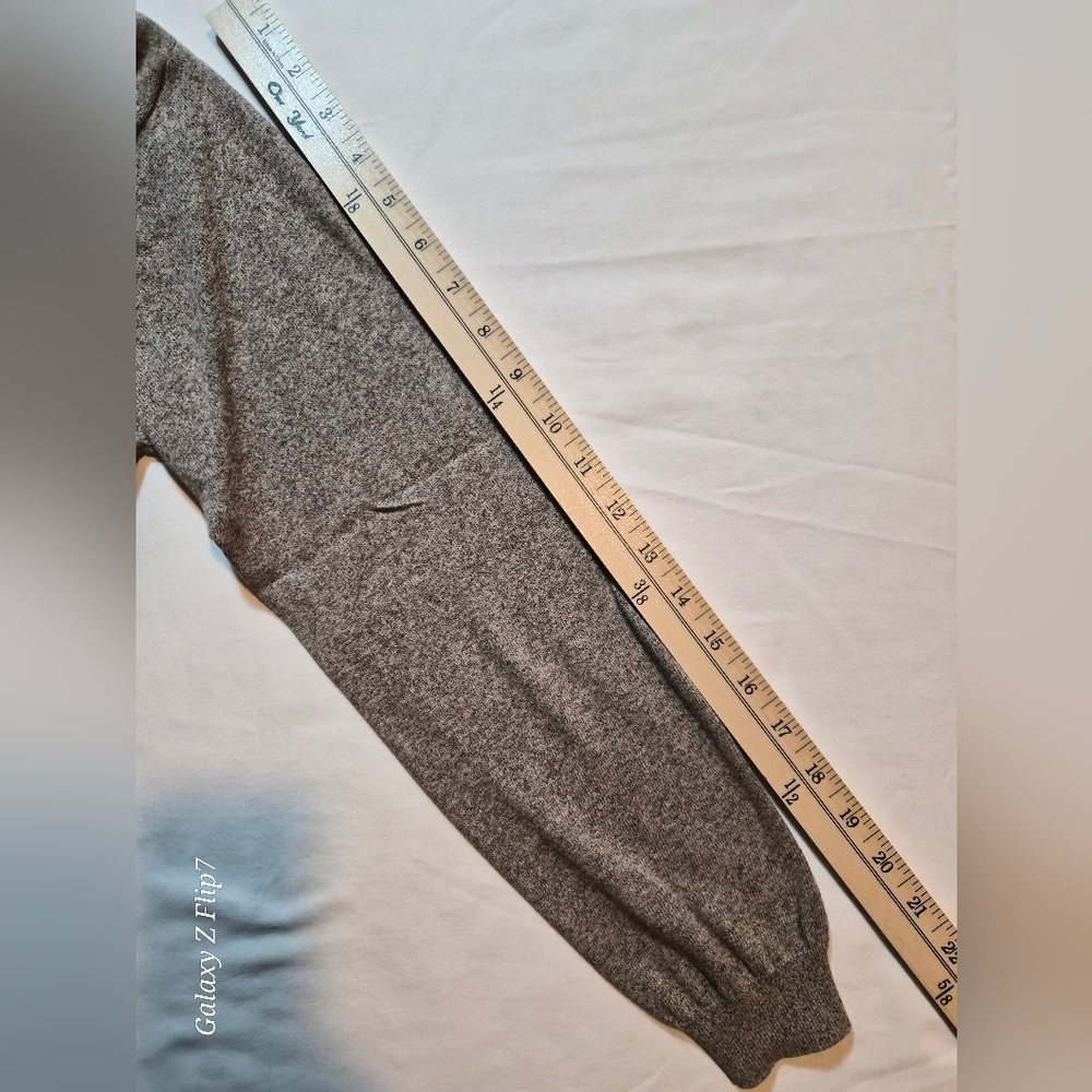 ​Talbots Petites Made in Italy 100% Cotton Mock Neck Sweater - Grey Marl - Med - Picture 6 of 6